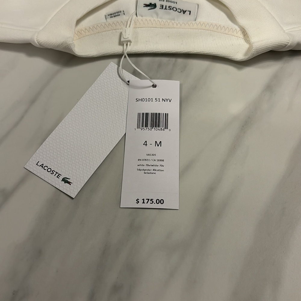 Men’s Lacoste Loose Fit Pullover Sweatshirt - Picture 3 of 4
